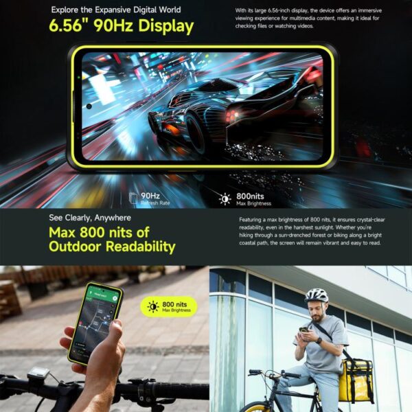 ULEFONE ARMOR X31 – 4G RUGGED SMARTPHONE – 12GB+128GB – 6.56 DISPLAY - NIGHT VISION – HELIO G91 – ANDROID 14 – BLACK - Image 15