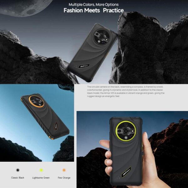ULEFONE ARMOR X31 – 4G RUGGED SMARTPHONE – 12GB+128GB – 6.56 DISPLAY - NIGHT VISION – HELIO G91 – ANDROID 14 – BLACK - Image 7