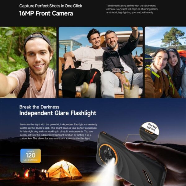 ULEFONE ARMOR X31 – 4G RUGGED SMARTPHONE – 12GB+128GB – 6.56 DISPLAY - NIGHT VISION – HELIO G91 – ANDROID 14 – BLACK - Image 14