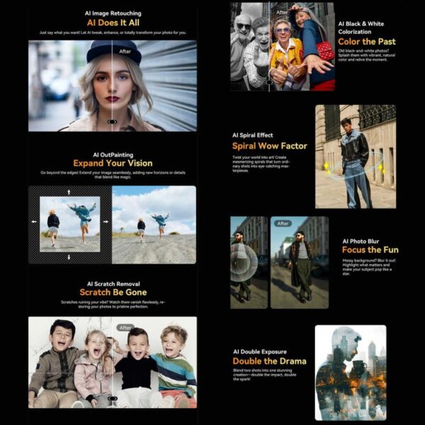BLACKVIEW BL7000 – 5G RUGGED SMARTPHONE – 12GB+256GB – DIMENSITY 6300 - 7500 MAH BATTERY - EMBEDDED AI – 6.78 SCREEN – ANDROID 15 – ORANGE - Image 11