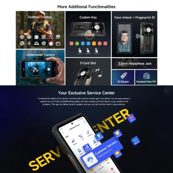 ULEFONE ARMOR 28 PRO - 5G RUGGED SMARTPHONE - 32GB+512GB - DIMENSITY 7300 - NIGHT VISION - ANDROID 15 - BLACK - Image 24