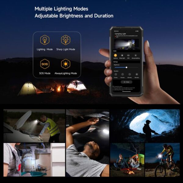 ULEFONE ARMOR 34 PRO - PROJECTOR – 5G RUGGED SMARTPHONE – 32GB+512GB – DIMENSITY 7300 – NIGHT VISION – ANDROID 15 – BLACK - Image 12