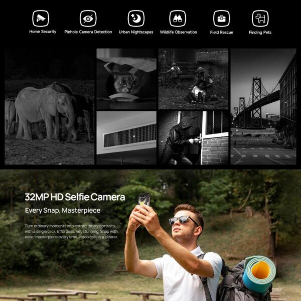 ULEFONE ARMOR 34 PRO - PROJECTOR – 5G RUGGED SMARTPHONE – 32GB+512GB – DIMENSITY 7300 – NIGHT VISION – ANDROID 15 – BLACK - Image 18