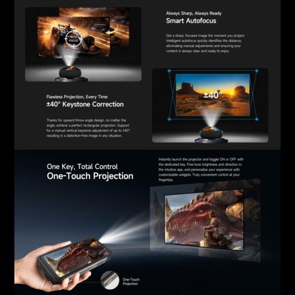 ULEFONE ARMOR 34 PRO - PROJECTOR – 5G RUGGED SMARTPHONE – 32GB+512GB – DIMENSITY 7300 – NIGHT VISION – ANDROID 15 – BLACK - Image 7