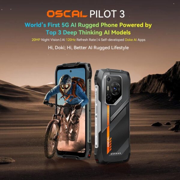 BLACKVIEW OSCAL PILOT 3 - 5G RUGGED SMARTPHONE - 24GB+256GB - DIMENSITY 6300 - NIGHT VISION - 6.78 SCREEN - ANDROID 15 - ORANGE - Image 4