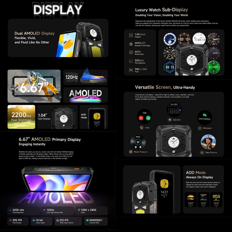 ULEFONE ARMOR 29 PRO – 5G RUGGED SMARTPHONE – 32GB+512GB – DIMENSITY 7400 – 21200 MAH BATTERY - NIGHT VISION – ANDROID 15 – BLACK - Image 12