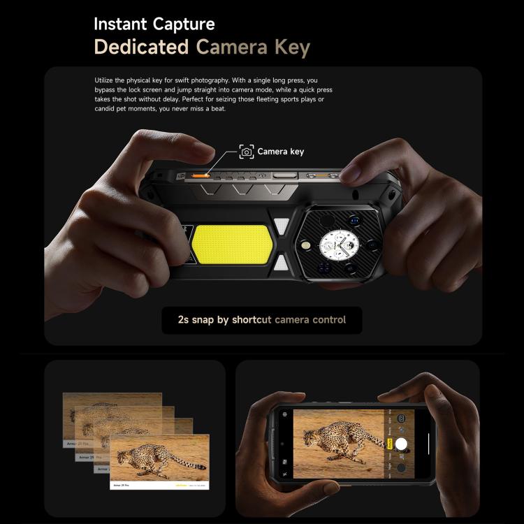 ULEFONE ARMOR 29 PRO – 5G RUGGED SMARTPHONE – 32GB+512GB – DIMENSITY 7400 – 21200 MAH BATTERY - NIGHT VISION – ANDROID 15 – BLACK - Image 11