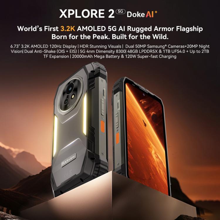 BLACKVIEW XPLORE 2 - 5G RUGGED SMARTPHONE - 48GB+1TB - DIMENSITY 8300 - 6.73 DISPLAY - 20000MAH BATTERY - ANDROID 15 - BLACK - Image 4