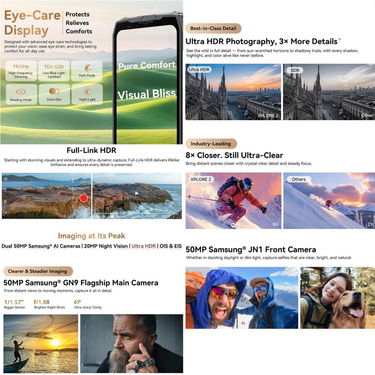 BLACKVIEW XPLORE 2 - 5G RUGGED SMARTPHONE - 48GB+1TB - DIMENSITY 8300 - 6.73 DISPLAY - 20000MAH BATTERY - ANDROID 15 - BLACK - Image 10