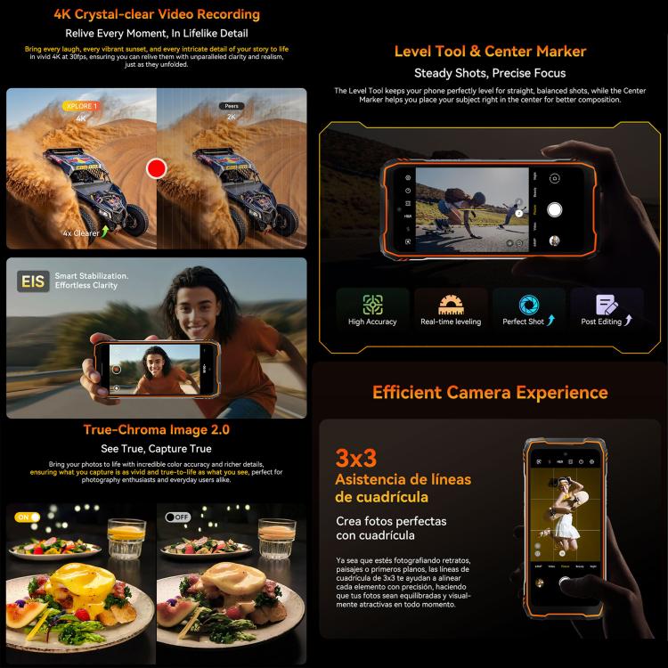 BLACKVIEW XPLORE 1 - 5G RUGGED SMARTPHONE - 48GB+512GB - DIMENSITY 7050 - 6.78 DISPLAY - 20000MAH BATTERY - ANDROID 15 - ORANGE - Image 20