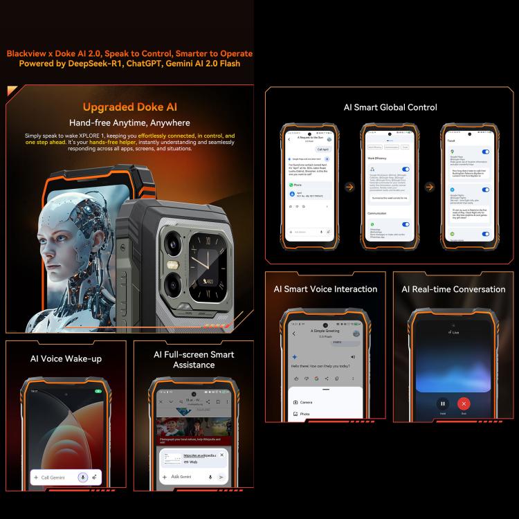 BLACKVIEW XPLORE 1 - 5G RUGGED SMARTPHONE - 48GB+512GB - DIMENSITY 7050 - 6.78 DISPLAY - 20000MAH BATTERY - ANDROID 15 - ORANGE - Image 9