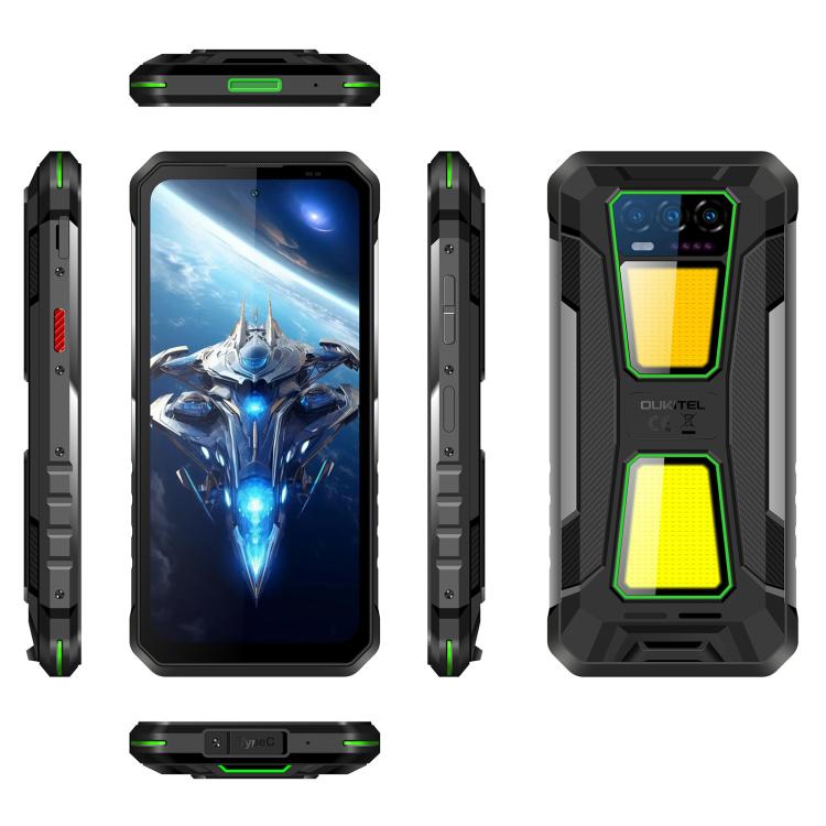 OUKITEL WP58 PRO - 5G RUGGED SMARTPHONE - 24GB+512GB - 10000MAH BATTERY - NIGHT VISION - ANDROID 15 - GREEN - Image 3