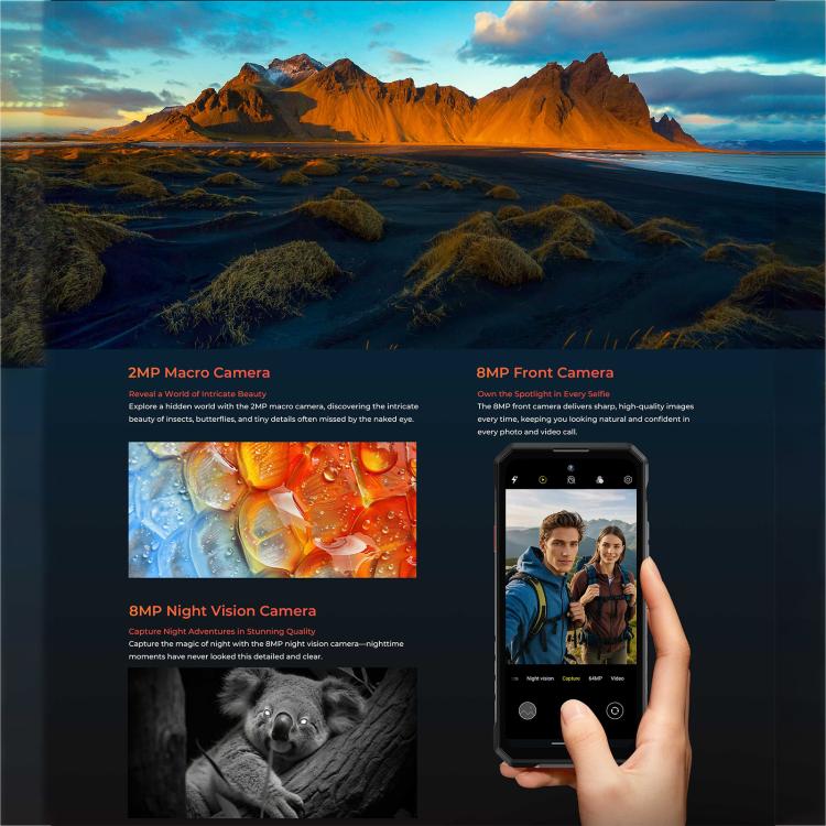 OUKITEL WP58 PRO - 5G RUGGED SMARTPHONE - 24GB+512GB - 10000MAH BATTERY - NIGHT VISION - ANDROID 15 - GREEN - Image 11