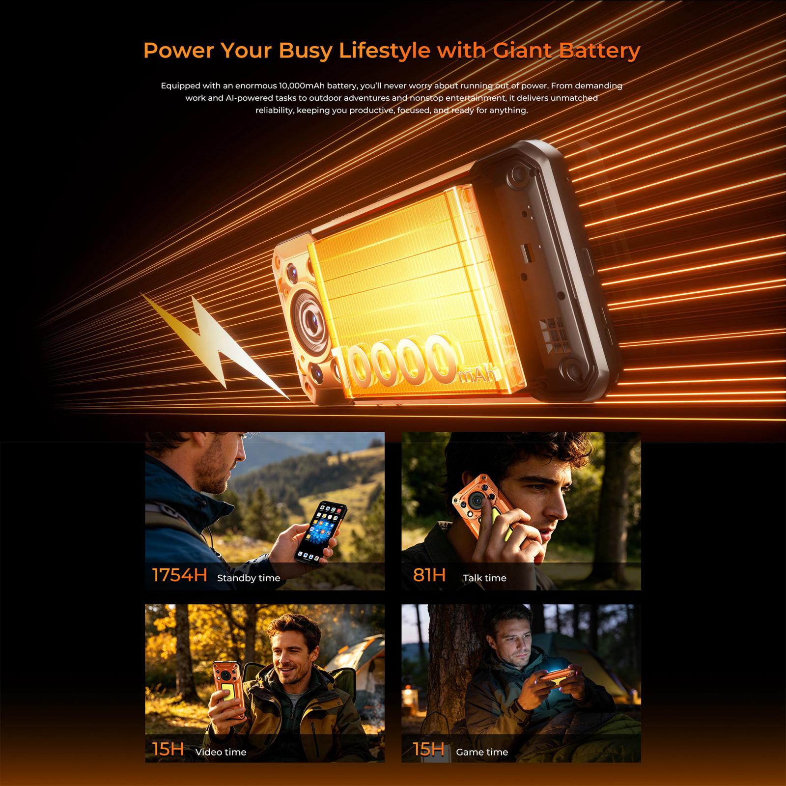Oukitel WP500 Rugged Phone, 12GB+1TB, 108MP Camera, Night Vision, Fingerprint Identification, 6.78 inch Android 16 MTK Dimensity 8300 Octa Core, NFC, OTG, Network: 5G (Black) - Image 7