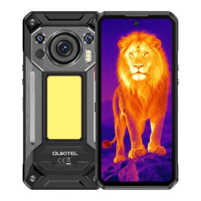 OUKITEL WP500 ULTRA -THERMAL IMAGING - 5G RUGGED PHONE - DIMENSITY 8300 - 32GB+1TB - 108MP CAMERA - NIGHT VISION - FINGERPRINT ID - 6.78 SCREEN - ANDROID 16 - BLACK